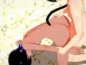 BL-猫男x狐男无套干两炮-伪娘变装日本亚裔漫画动漫游戏色情男同 gay threesome asian porn