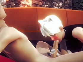 伪娘男同 - 艾伦手交和口交 - 伪娘伪男异装者动漫漫画日本亚洲游戏色情同性恋 korean hunk uncaring porn