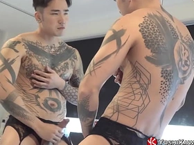 YOSHIKAWASAKIXXX - 义雄玩弄奶头并打飞机 chinese basketball gay porn